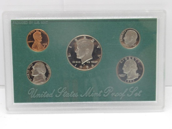 1996 United States Mint Proof Coin Set in Display Holder