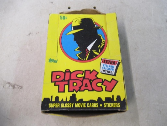 Sealed packs of Dick Tracy movie cards.