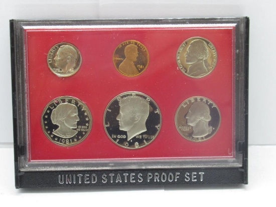 1981 United States Mint Proof Coin Set in Original Box