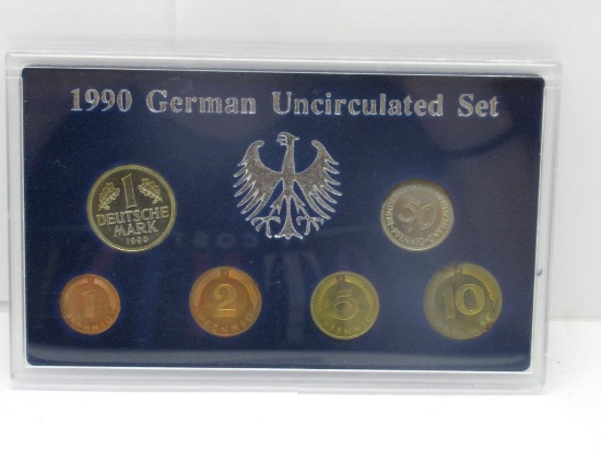 1990 Germany Uncirculated Coin Set in Display