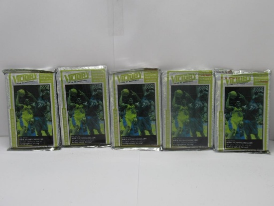 5 Unopened Packs of 2000-01 Victory Basketball Kobe or Garnett Card in Every Pack
