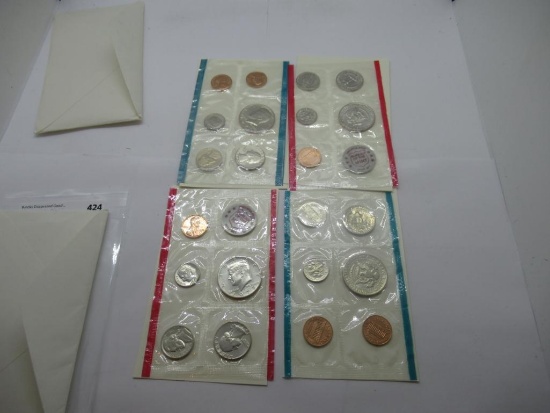 2 Count Lot of 1972 United States Mint Uncirculated Coin Sets in Original Envelopes