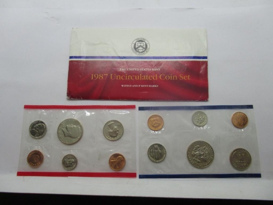1987 United States Mint Uncirculated Coin Set in Original Envelope