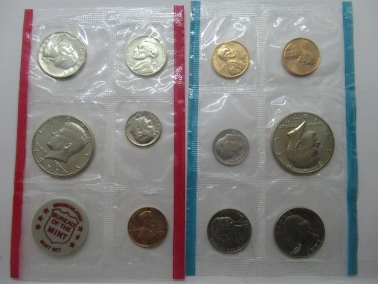 1972 United States Mint Uncirculated Coin Set in Original Envelope