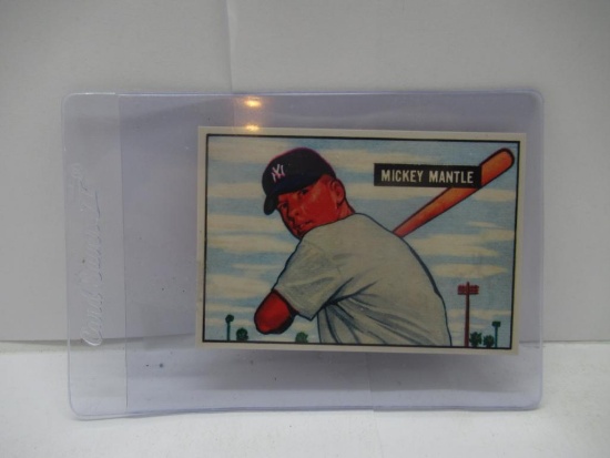 Reprint Mickey Mantle 1951 Baseball Card