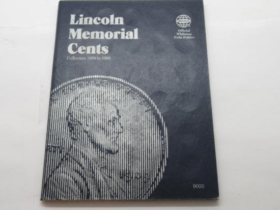 Vintage Whitman 1959-1998 Lincoln Memorial Cents Album with 87 Coins