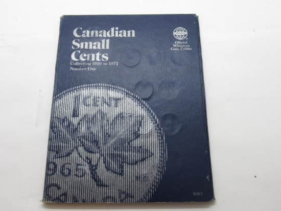 Vintage Whitman Canadian Small Cents 1920-1972 Collector Book with 55 Coins