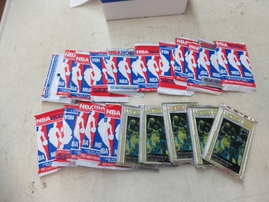 Sealed packs of sport cards