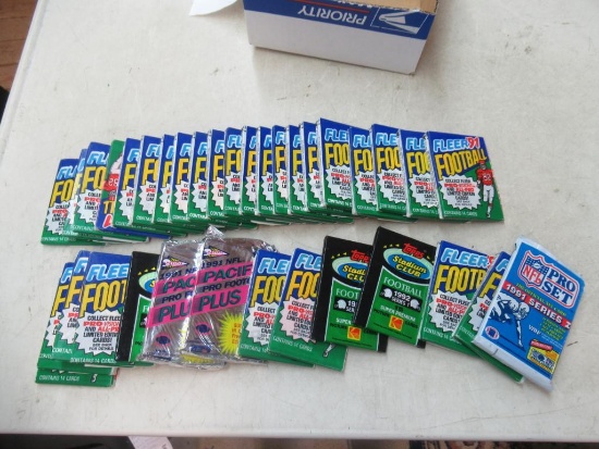 Sealed packs of sport cards