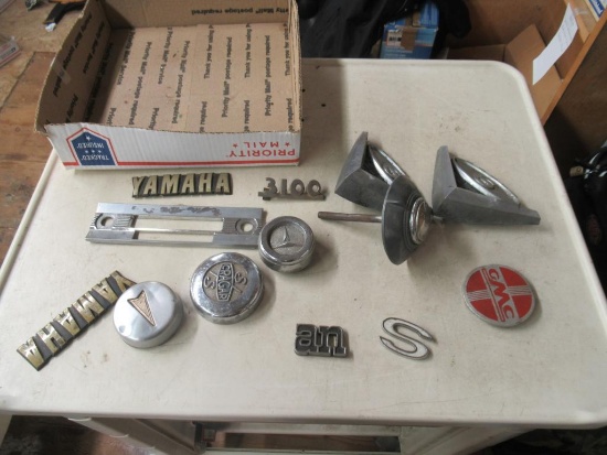 Vintage car emblems & caps