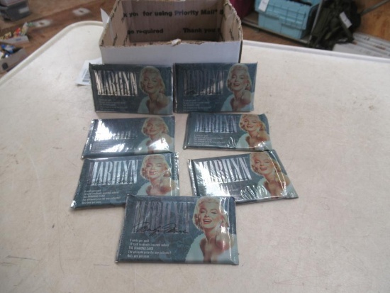 7 Unopened packs of Marilyn Monroe cards