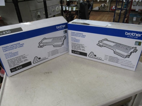 2 New brother tn-450 toner cartridge's