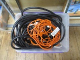 Tote of Extension Cords NO SHIPPING