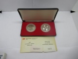 Royal Canadian Mint Four Generals Medallion Set with 48.6 Gram .925 Fine Silver Medal in Display