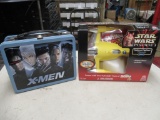 X-Men Lunch Box w/ Thermos and Star Wars Naboo Fighter Candy Dispener