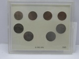 World War II Obsolete Coin Collection with 4 35% Silver Nickels in Display Holder