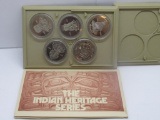 Canada The Indian Heritage Series 5 Dollar Coins in Original Box and Display