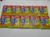 10 Factory Sealed Topps Football 189 1000yd Club Packs