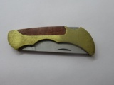 Buck Knife w/ Wood & Brass Handle 2 1/2 Blade