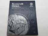 Vintage Whitman Roosevelt Dimes Collection Book with 77 Coins