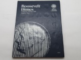 Vintage Whitman Roosevelt Dimes Collection Book with 77 Coins