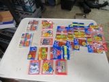 Sealed packs of sport cards