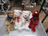 4 Collectible ty bears
