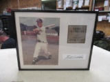 Eddie mathews autographed picture w/coa