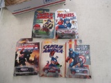 5 Marvel themed hot wheel cars