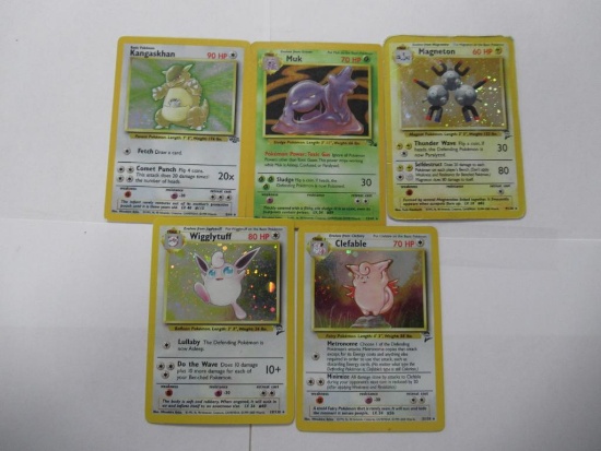 Lot of 5 Vintage Pokemon Holo Rare Trading Cards