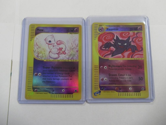 HIGH END Lot of 2 Reverse Holo E-Reader Pokemon Trading Cards - Mew 19/165