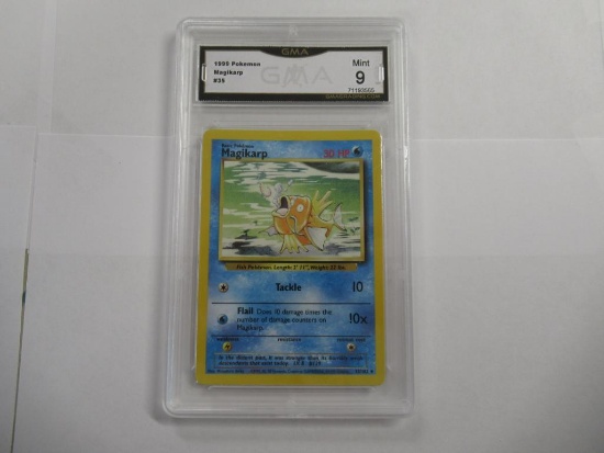 GMA Graded Mint 9 - Pokemon Base Set Unlimited Card - Magikarp #35