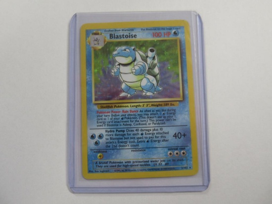 1999 Base Set Unlimited Holo Rare Blastoise 2/102 Pokemon Card