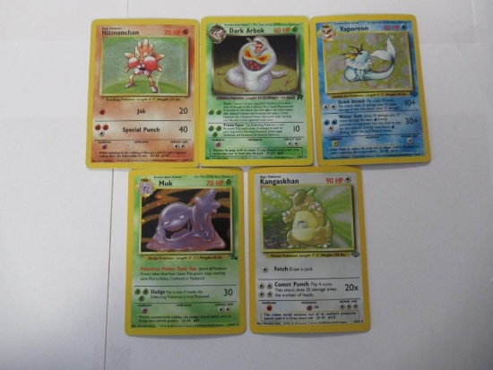 Lot of 5 Vintage Pokemon Holo Rare Trading Cards
