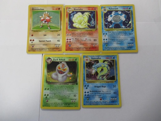 Lot of 5 Vintage Pokemon Holo Rare Trading Cards