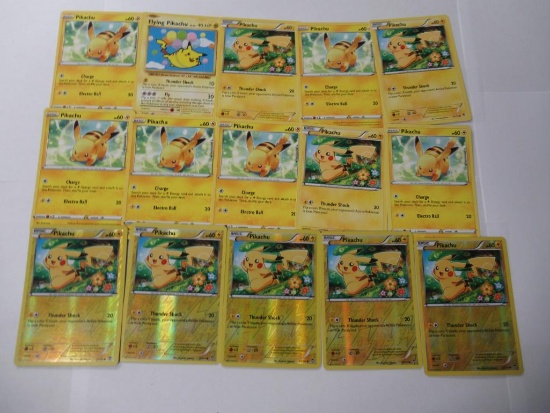 15 Count Lot of Modern Pikachu Pokemon Trading Cards