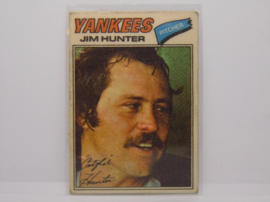 Catfish Hunter 1977 Topps Silk Sticker #21