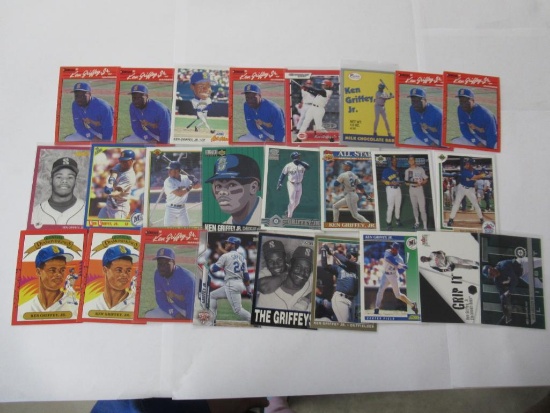 WOW 25 Count Lot of Ken Griffey Jr. MLB Baseball Cards from Collection
