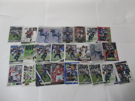 25 Count Lot of Russel Wilson Seattle Seahawks QB NFL Football Cards