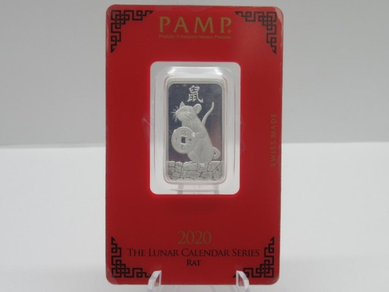 Pamp Suisse 10 Gram Silver Bar Year of the Rat .999