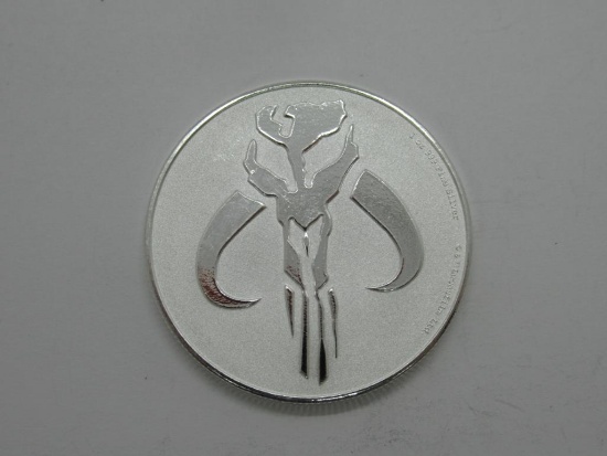 1 oz Silver Round Star Wars Mandalorian BU .999 Fresh from tube!