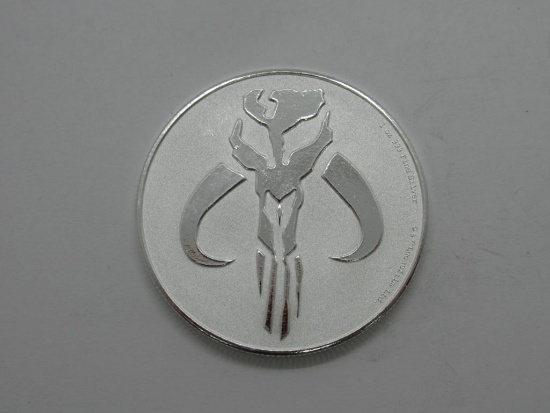 1 oz Silver Round Star Wars Mandalorian BU .999 Fresh from tube!