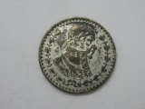 Vintage Mexico Silver 1960 Peso Round