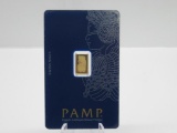 Pamp Suisse 1 Gram Fine Gold Bar in Assay #'d