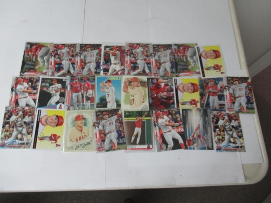 Lot of 25 Mike Trout MLB Baseball Cards