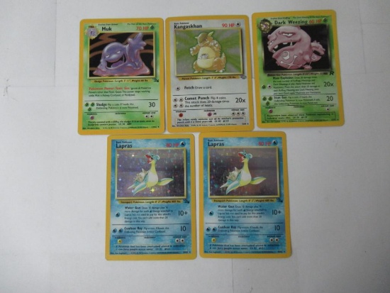 5 Count Lot of Vintage Pokemon Holo Holofoil Trading Cards