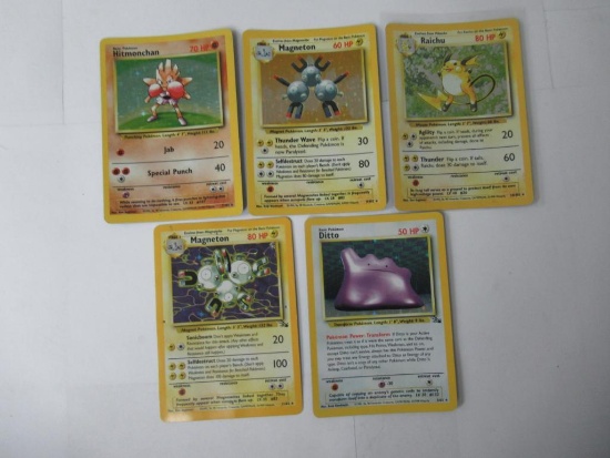 5 Count Lot of Vintage Pokemon Holo Holofoil Trading Cards