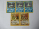 5 Count Lot of Vintage Pokemon Holo Holofoil Trading Cards