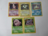 5 Count Lot of Vintage Pokemon Holo Holofoil Trading Cards