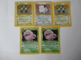 5 Count Lot of Vintage Pokemon Holo Holofoil Trading Cards